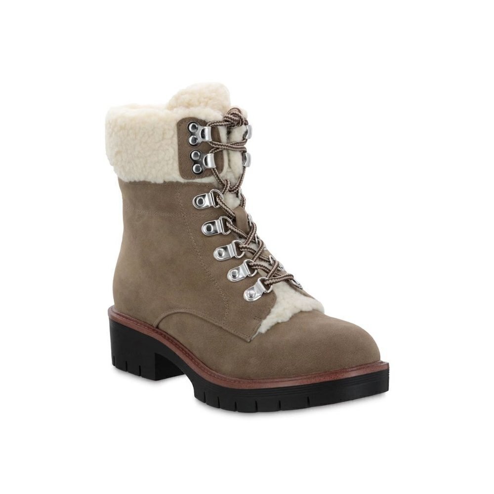 MIA BNWOT "Regis" Combat Boot shearling Hiking Womens Size 8 lace up
